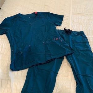 Caribbean blue scrub set